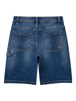 Benetton Kids' Denim Shorts, Night Blue - view 2, Night Blue