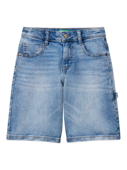 Benetton Kids' Denim Shorts, Blue, Blue
