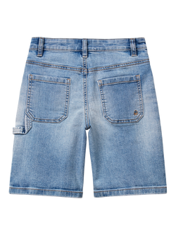 Benetton Kids' Denim Shorts, Blue - view 2, Blue