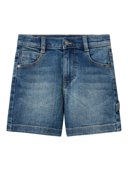 Benetton Kids' Denim Shorts, Blue, Blue