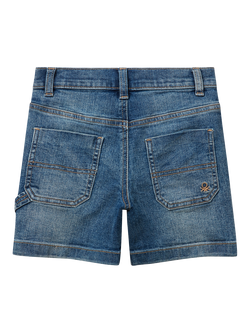 Benetton Kids' Denim Shorts, Blue - view 2, Blue