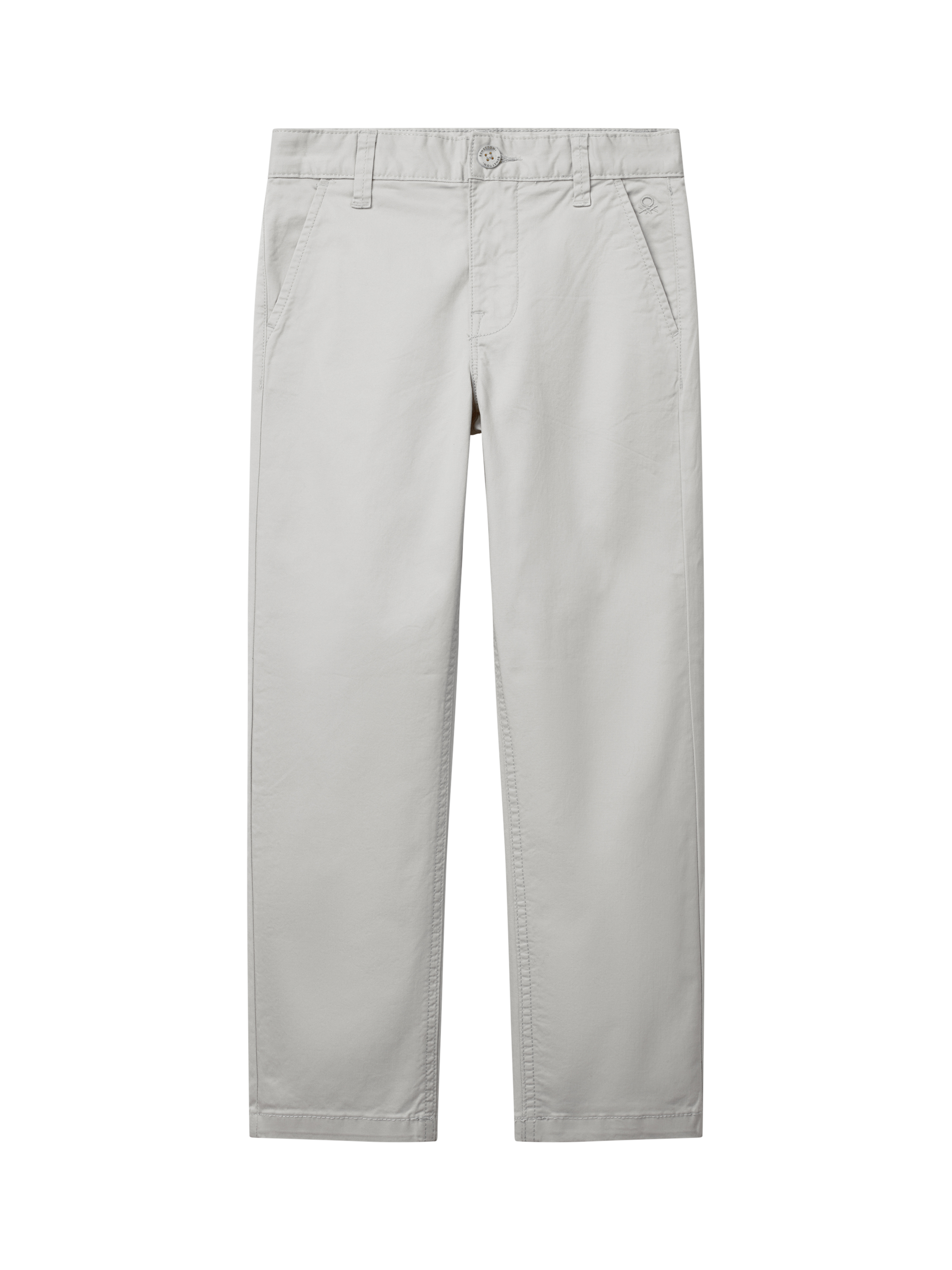Product image 1 of 3, which shows Benetton Kids' Chino Trousers, Grey, 6-7 years