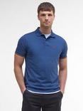 Barbour Austwick Regular Fit Tipped Cotton Polo Shirt, Dark Denim