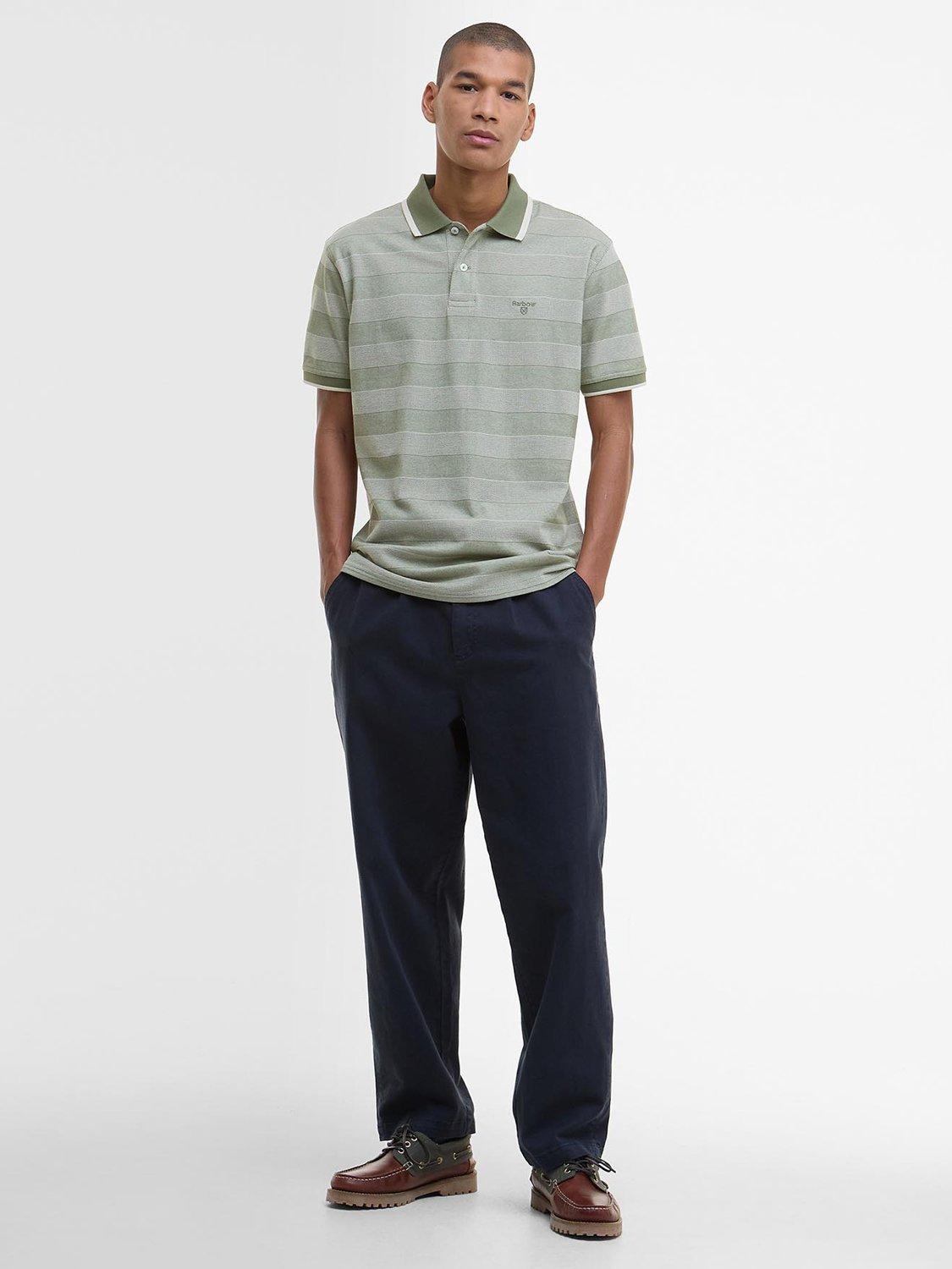 Product image 3 of 6, which shows Barbour Branton Cotton Polo Shirt, Light Moss, S