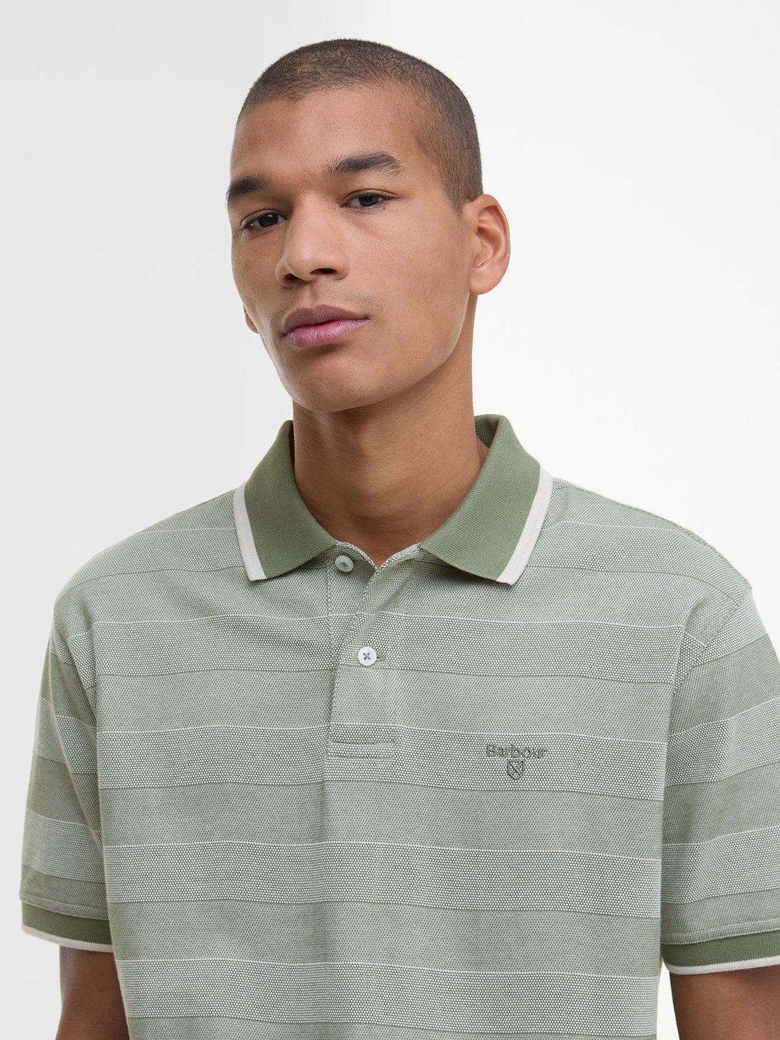 Product image 5 of 6, which shows Barbour Branton Cotton Polo Shirt, Light Moss, S