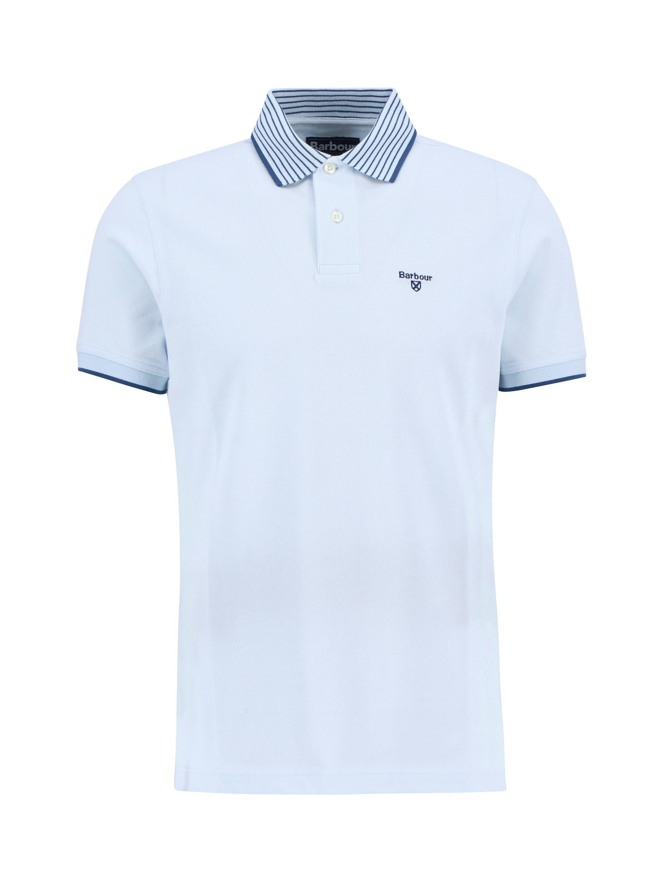 Product image 2 of 6, which shows Barbour Denwick Polo Shirt, Bleached Blue, M