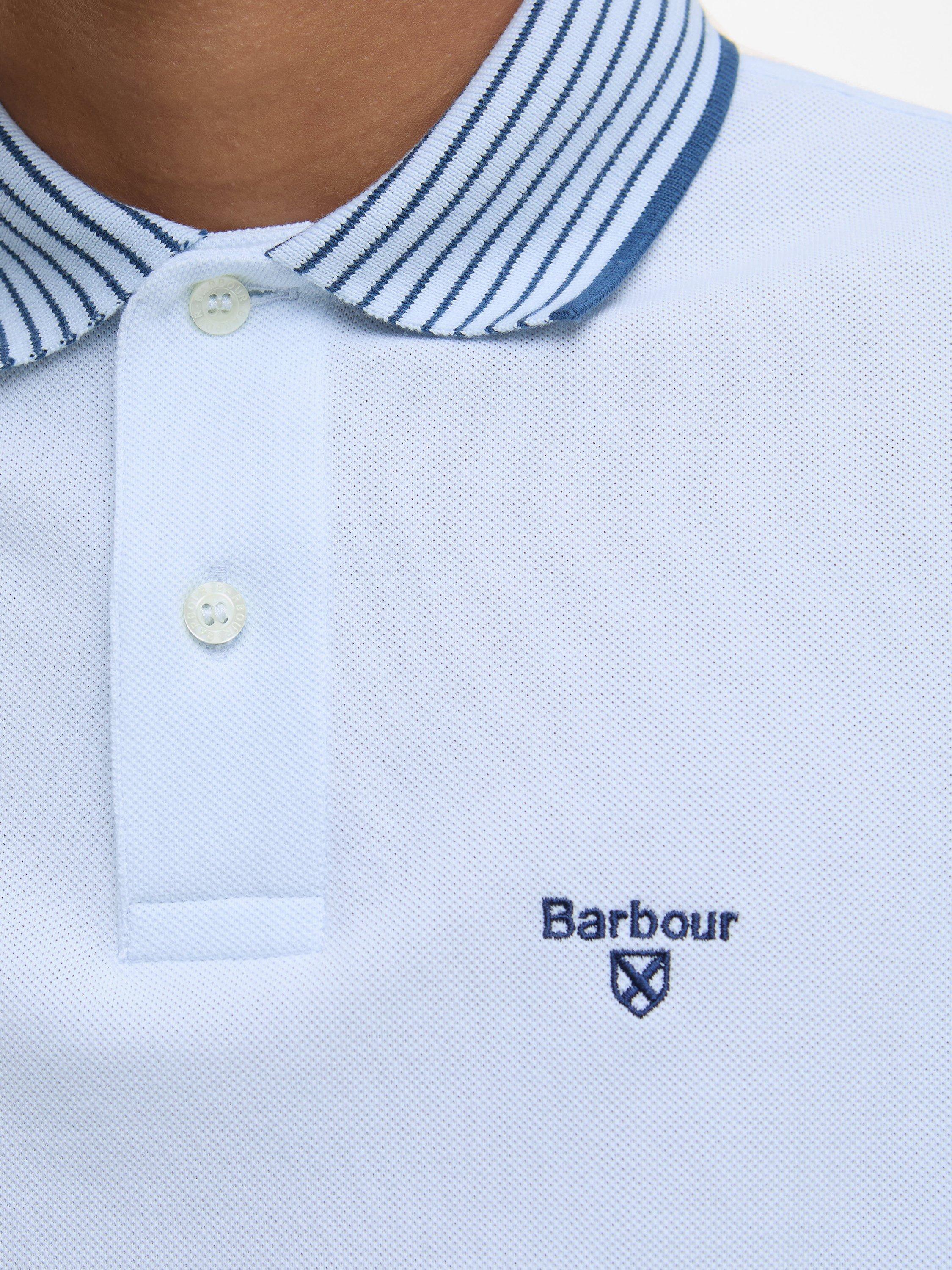 Product image 6 of 6, which shows Barbour Denwick Polo Shirt, Bleached Blue, M