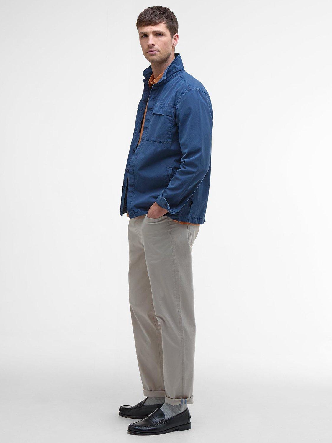 Product image 3 of 7, which shows Barbour Castlebay Cotton Regular Fit Overshirt, Dark Denim, L