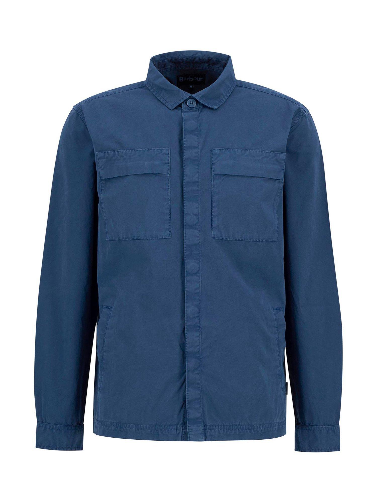 Product image 4 of 7, which shows Barbour Castlebay Cotton Regular Fit Overshirt, Dark Denim, L