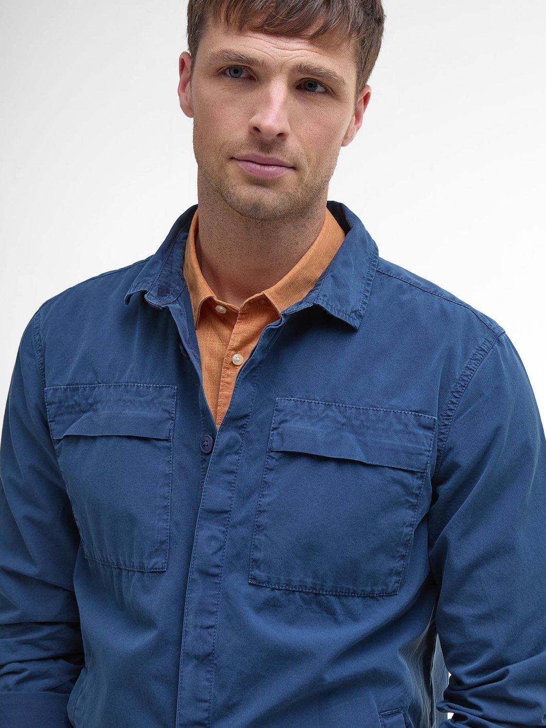 Product image 5 of 7, which shows Barbour Castlebay Cotton Regular Fit Overshirt, Dark Denim, L