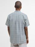 Barbour Coldingham Linen Blend Regular Fit Check Shirt, Light Moss