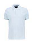 Barbour Cotton Regular Fit Short Sleeve Sports Polo Shirt, Bleached Blue