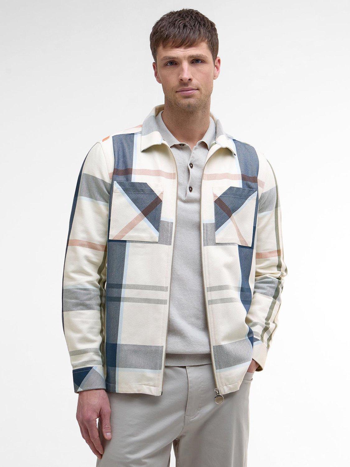 Product image 1 of 6, which shows Barbour Barbour Ettrick Overshirt, Sea Haze, L