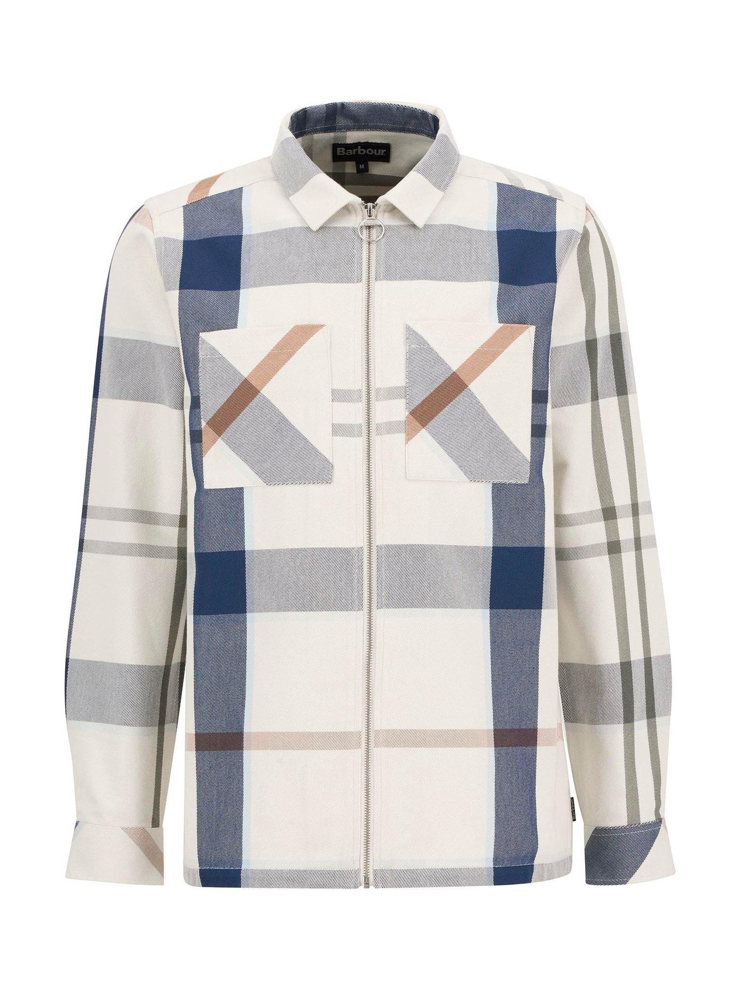 Product image 4 of 6, which shows Barbour Barbour Ettrick Overshirt, Sea Haze, L
