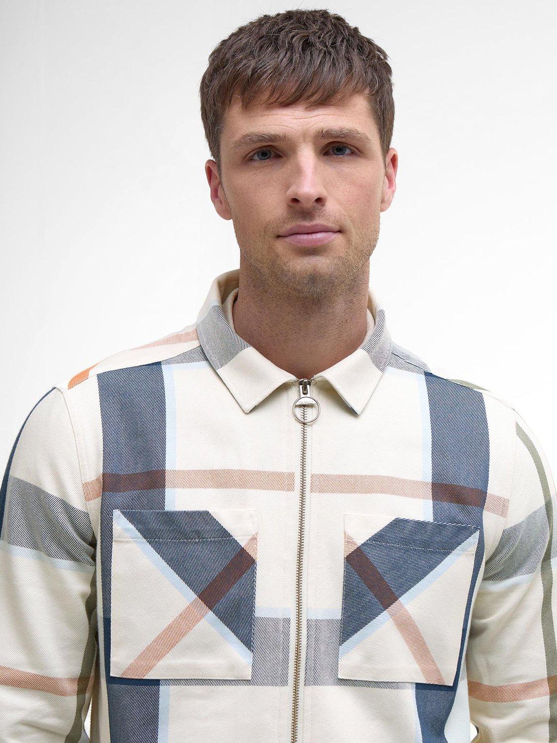 Product image 5 of 6, which shows Barbour Barbour Ettrick Overshirt, Sea Haze, L