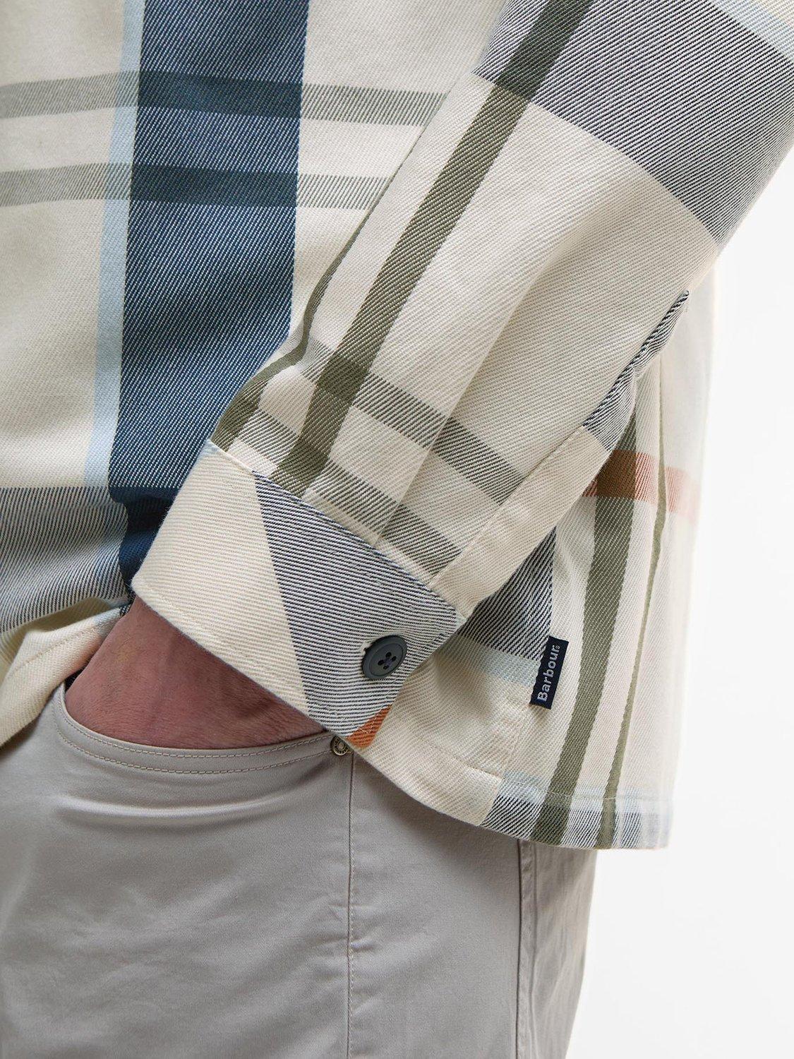 Product image 6 of 6, which shows Barbour Barbour Ettrick Overshirt, Sea Haze, L