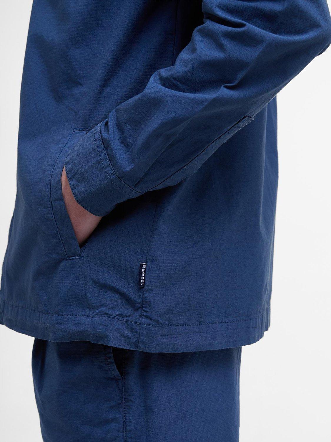 Product image 6 of 6, which shows Barbour Rickfell Cotton Regular Fit Overshirt, Dark Denim, L