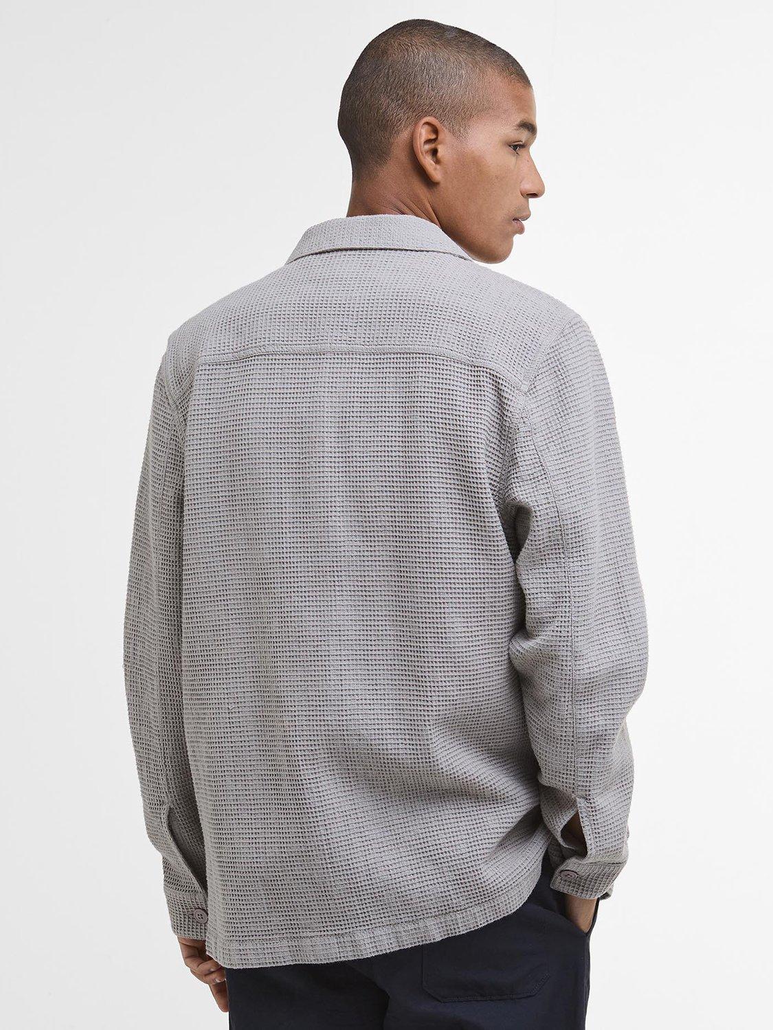Product image 2 of 6, which shows Barbour Sandwood Waffle Overshirt, Concrete, L