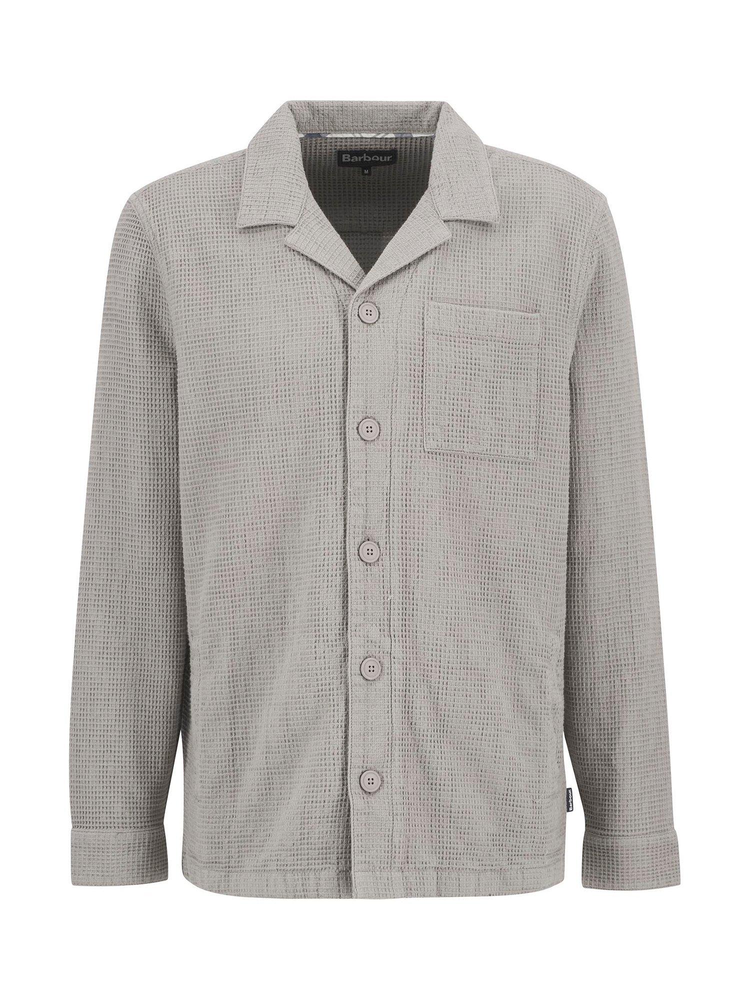 Product image 4 of 6, which shows Barbour Sandwood Waffle Overshirt, Concrete, L