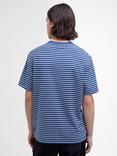 Barbour Frensham Cotton Regular Fit Short Sleeve Stripe T-Shirt, Navy