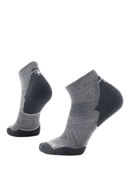SmartWool Run Targeted Cushion Ankle Socks, Medium Grey, Medium Gray