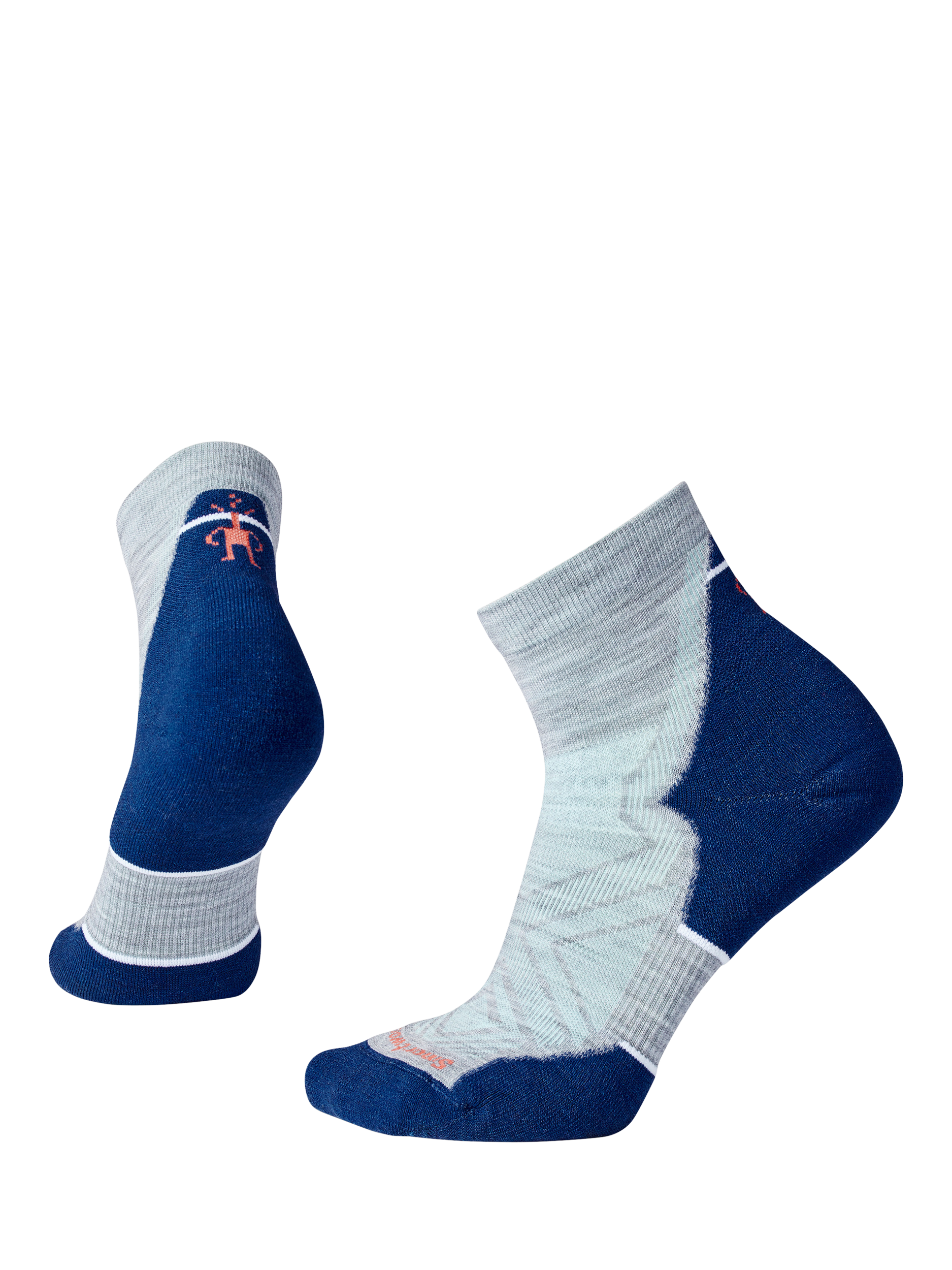 SmartWool Run Targeted Merino Blend Cushion Ankle Socks, Light Gray