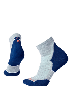 SmartWool Run Targeted Merino Blend Cushion Ankle Socks, Light Gray, Light Gray