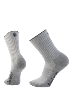 SmartWool Hike Classic Edition Light Cushion Second Cut Crew Socks, Light Gray, Light Gray