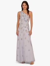 【海外限定】AdriannaPapell ドレス☆Beaded Godet Detail Maxi Adrianna Papell Beaded Godet Detail Maxi Dress, French Blue