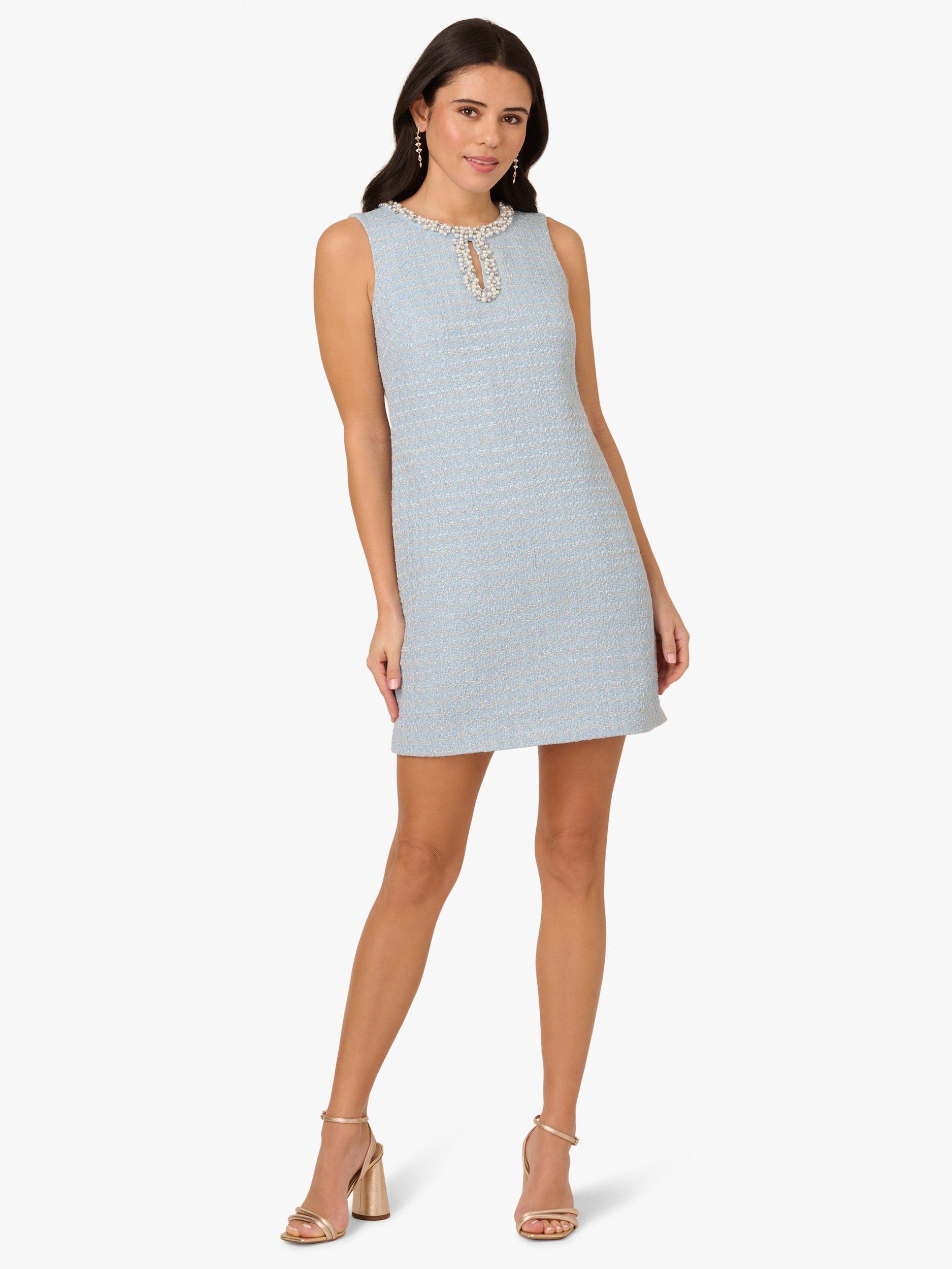 Product image 4 of 7, which shows Adrianna Papell Sleeveless Mini Dress, Light Blue, 6