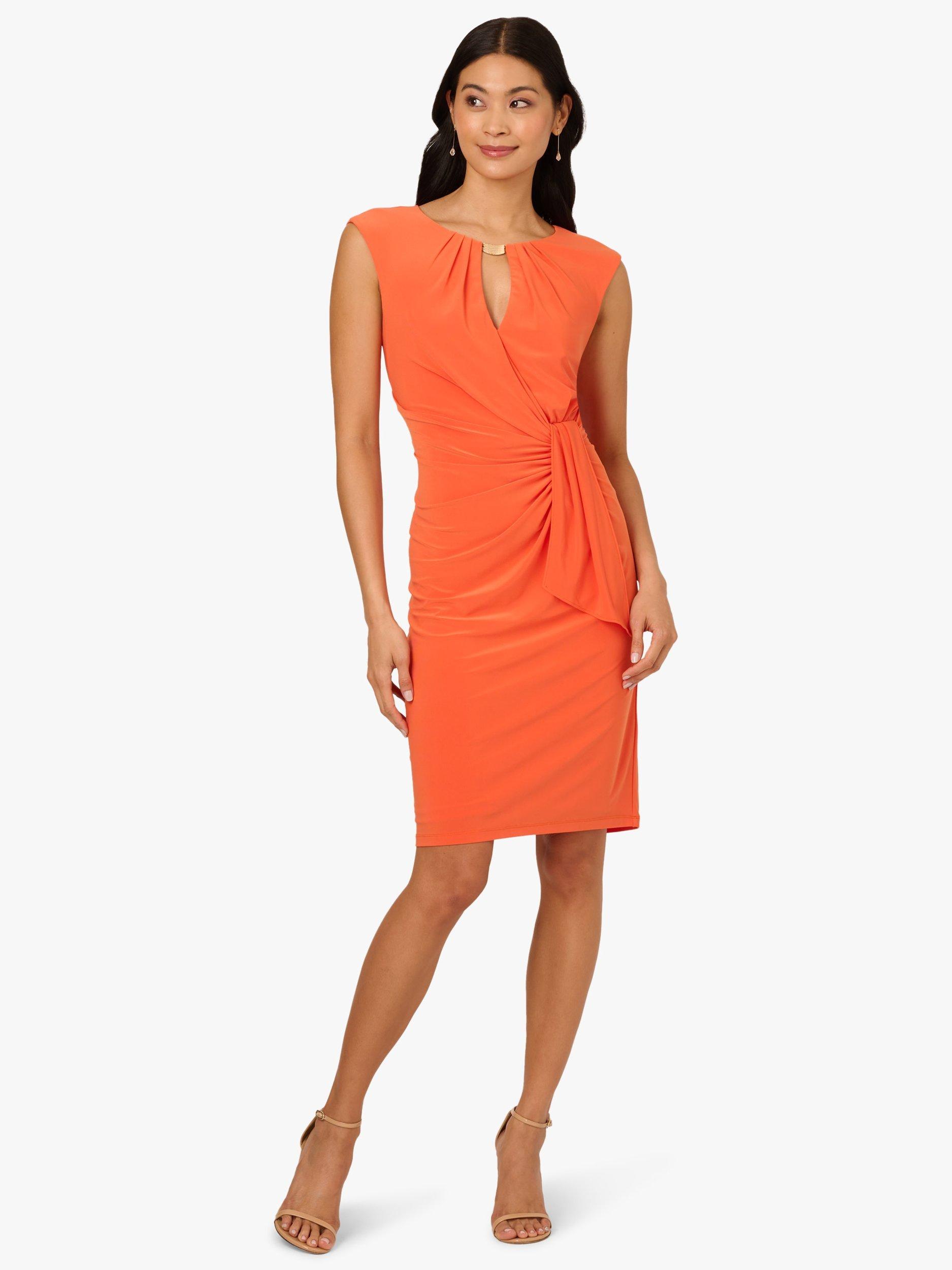 Product image 4 of 7, which shows Adrianna Papell Keyhole Jersey Dress, Papaya, 6