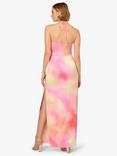 Adrianna Papell Adrianna by Adrianna Papell Watercolour Sateen Dress, Pink/Multi