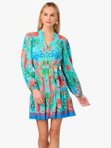【海外限定】REISSドレス☆Tulia Ruched Midi Dress, Bright Blu Reiss Tulia Ruched Midi Dress, Bright Blue