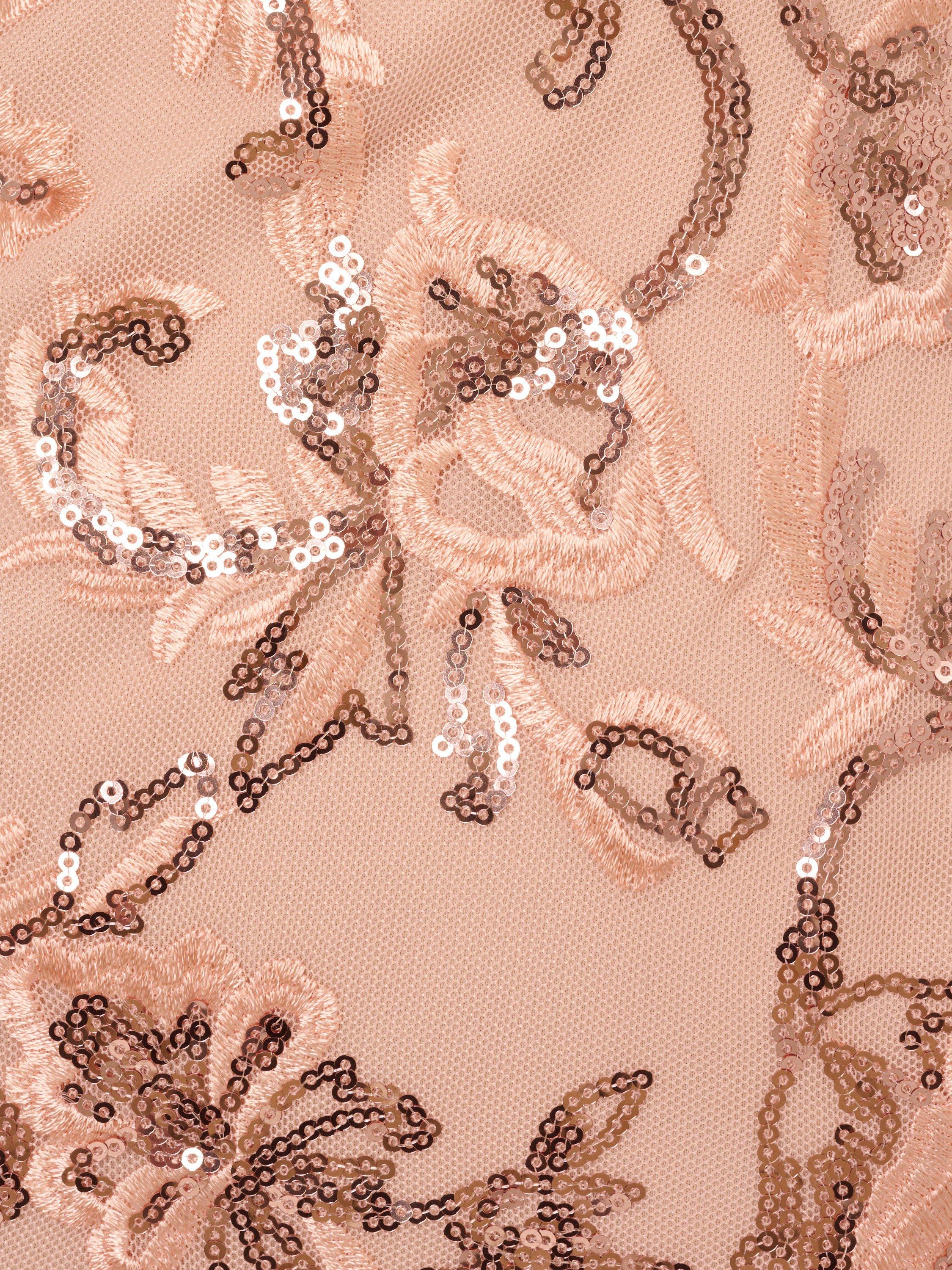Product image 6 of 6, which shows Adrianna Papell Papell Studio Sequin Maxi Dress, Rose Gold, 6