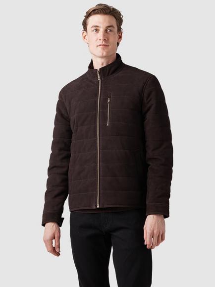 Rodd & Gunn Waverley Leather Jacket, Chocolate, Chocolate