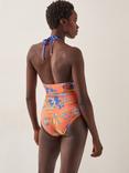 Monsoon Kaia Floral Scallop Trim Halterneck Swimsuit