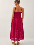 Monsoon Etta Broderie Strappy Cotton Midi Dress