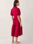 Monsoon Wendy Tiered Short Sleeve Cotton Midi Dress