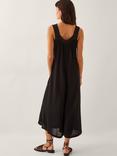 Monsoon Rachel Sleeveless Cropped Culottes Jumpsuit, Black