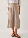 Monsoon Harper A-Line Linen Denim Skirt