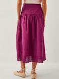 Monsoon Saoirse Floral Broderie Cotton Midi Skirt