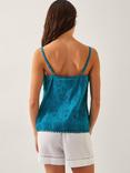 Monsoon Rosie Floral Embroidered Lace Hem Cotton Cami Top