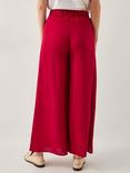 Monsoon Diane High Waist Linen Blend Wide-Leg Trousers
