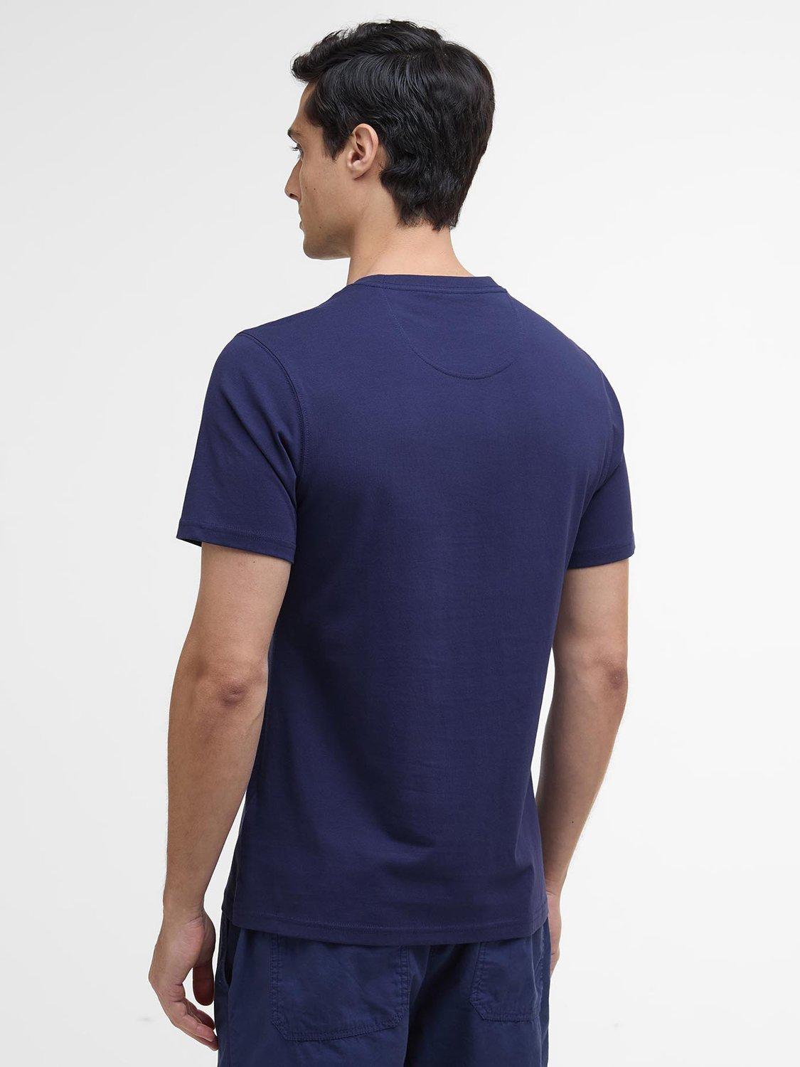 Product image 2 of 6, which shows Barbour International Cotton Regular Fit Short Sleeve Small Logo T-Shirt, Pigment Navy, S
