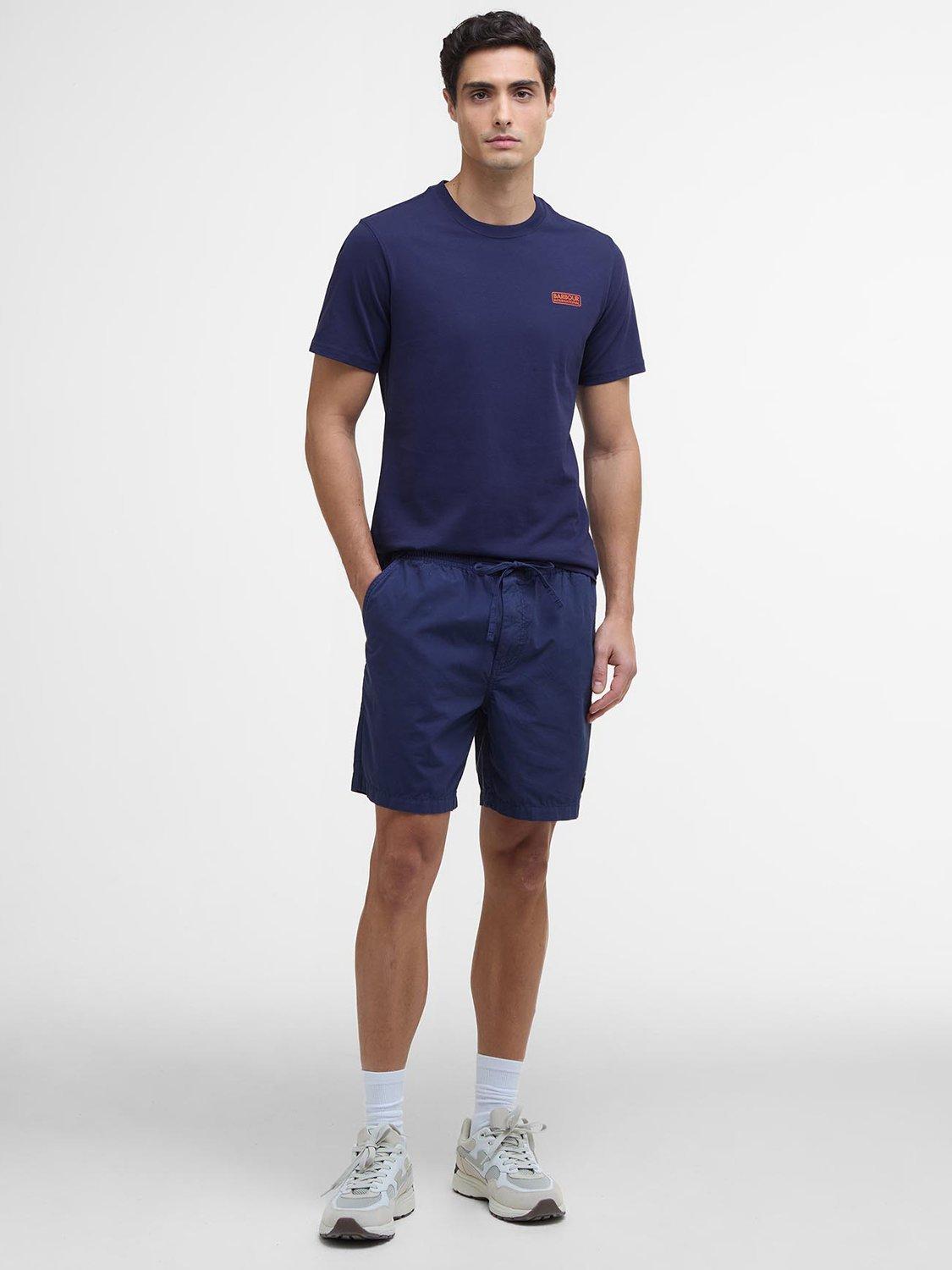 Product image 3 of 6, which shows Barbour International Cotton Regular Fit Short Sleeve Small Logo T-Shirt, Pigment Navy, S