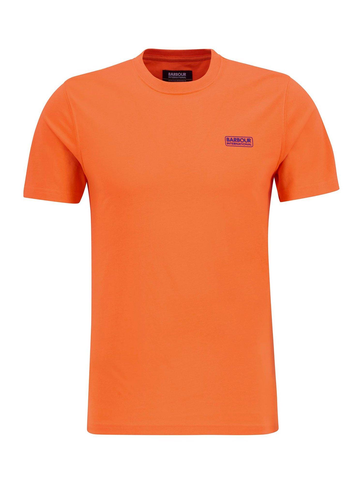 Product image 4 of 6, which shows Barbour International Cotton Regular Fit Short Sleeve Small Logo T-Shirt, Flame Orange, L