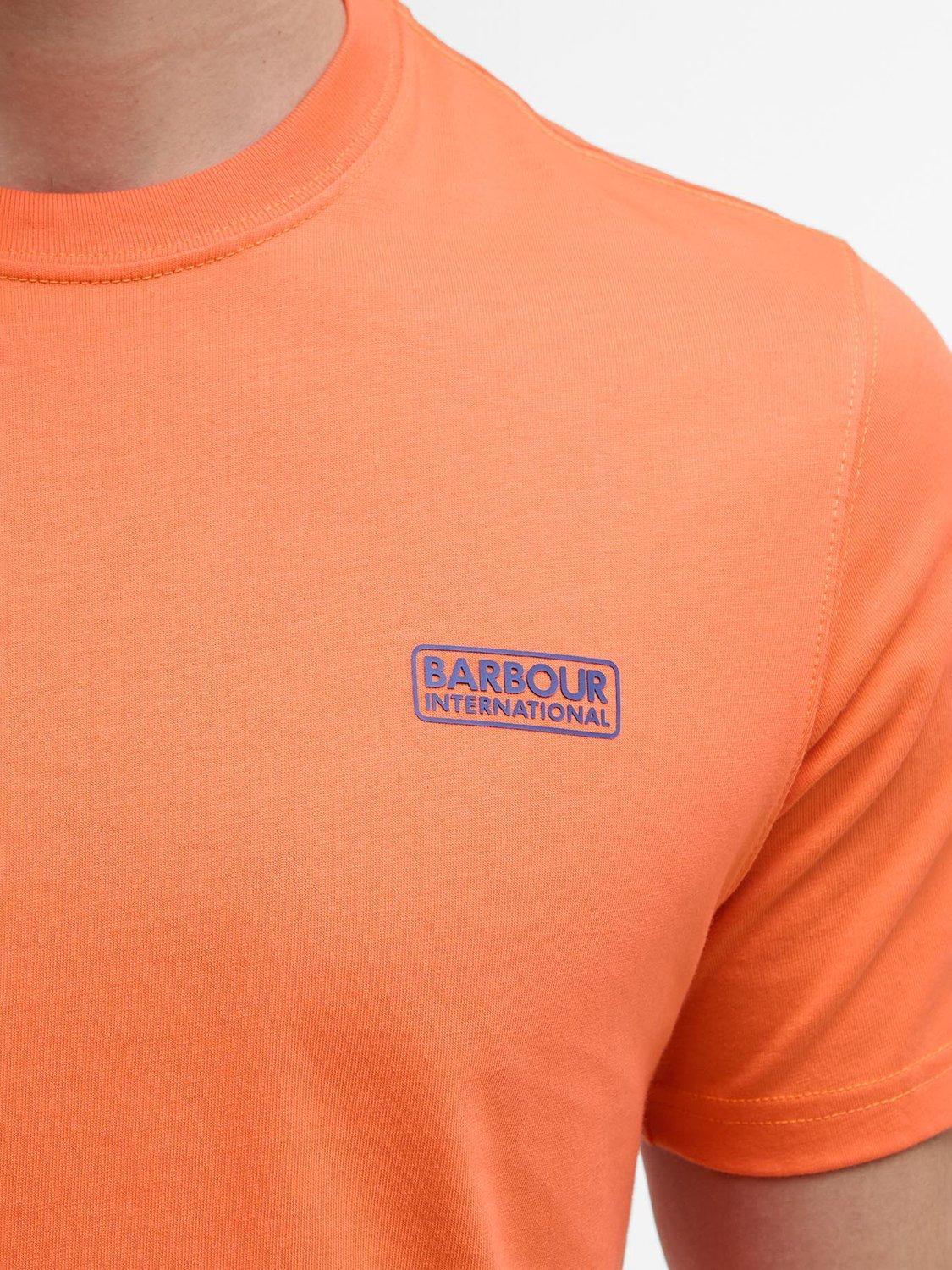 Product image 6 of 6, which shows Barbour International Cotton Regular Fit Short Sleeve Small Logo T-Shirt, Flame Orange, L