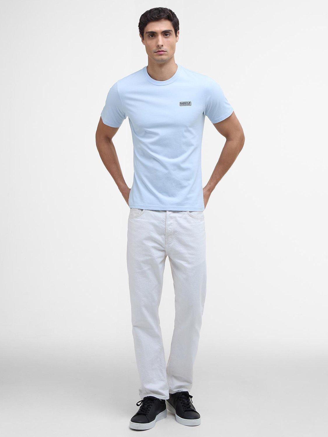 Product image 3 of 6, which shows Barbour International Cotton Regular Fit Short Sleeve Small Logo T-Shirt, Heritage Blue, M
