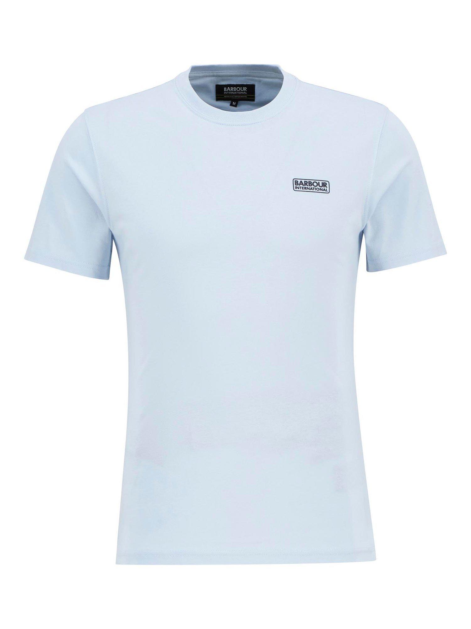 Product image 4 of 6, which shows Barbour International Cotton Regular Fit Short Sleeve Small Logo T-Shirt, Heritage Blue, M