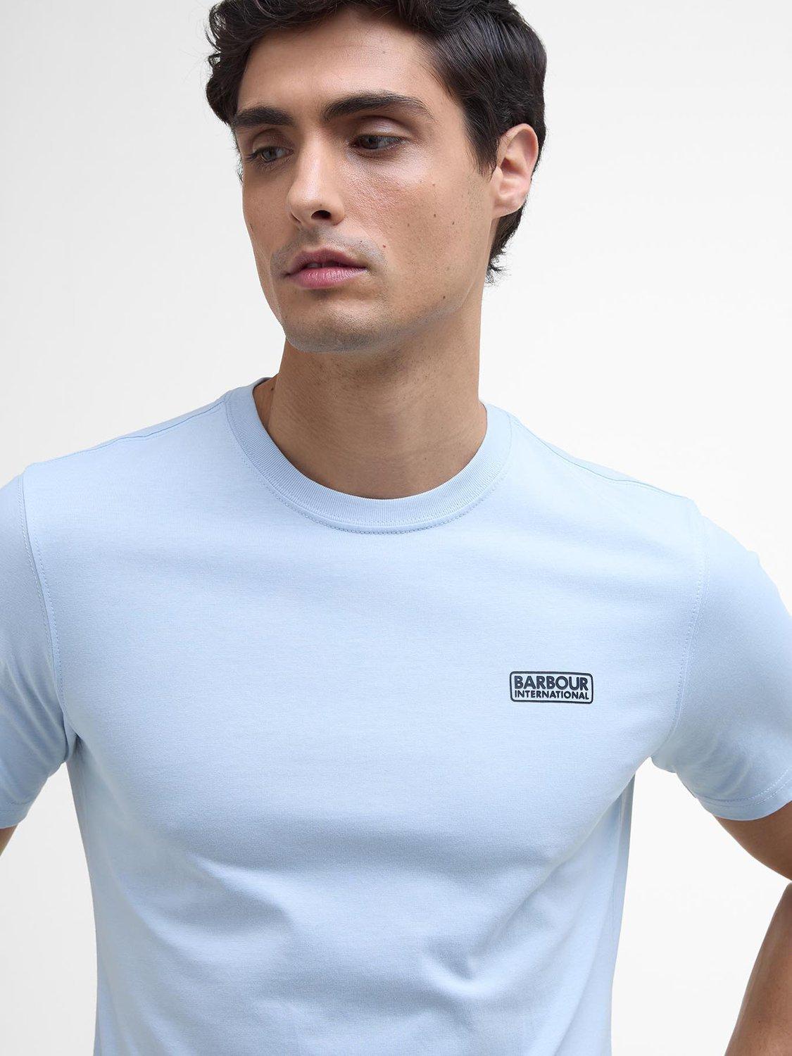 Product image 5 of 6, which shows Barbour International Cotton Regular Fit Short Sleeve Small Logo T-Shirt, Heritage Blue, M